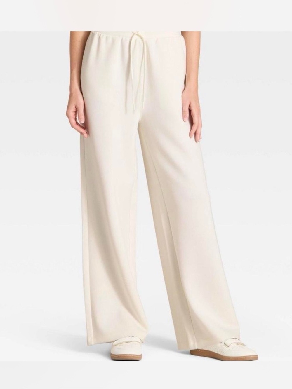NWT Target All in Motion Airy Sleek Wide-Leg Pants Cream small ivory